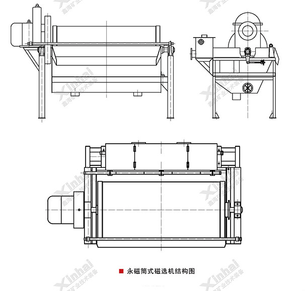 永磁筒式磁選機工作原理